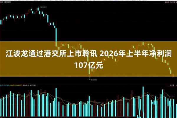 江波龙通过港交所上市聆讯 2026年上半年净利润107亿元